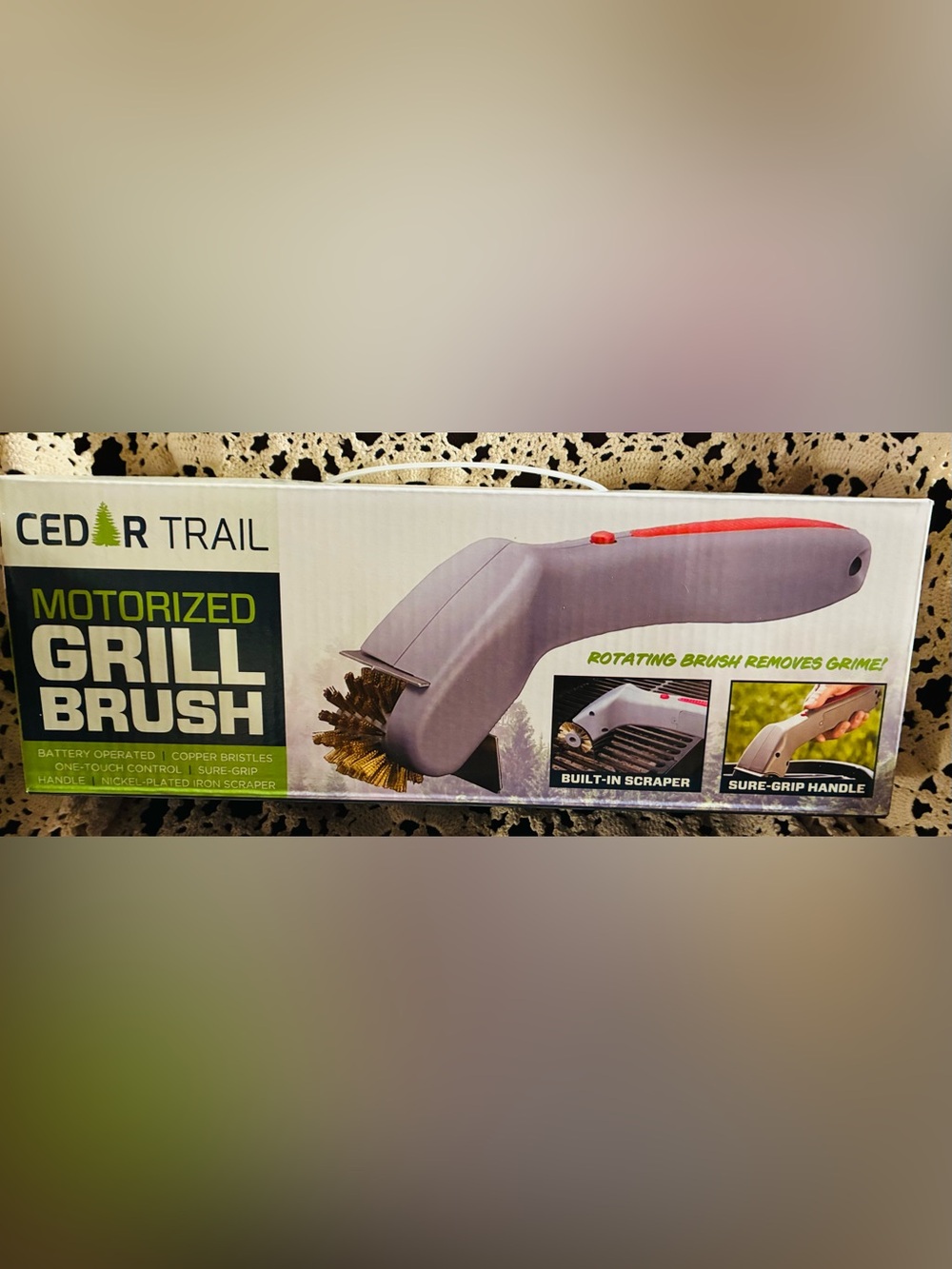Cedar Trail Motorized Grill Brush NIB